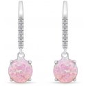 Brilio Silver Beautiful silver earrings with pink opals EA1166WP Brilio Silver Beautiful silver earrings with pink opals EA1166WP