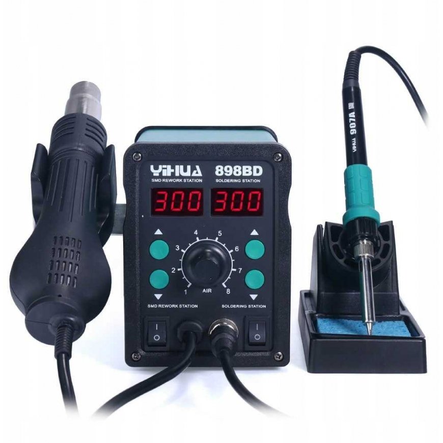 Soldering station 2in1 Yihua 898BD with hot air 700W – 4