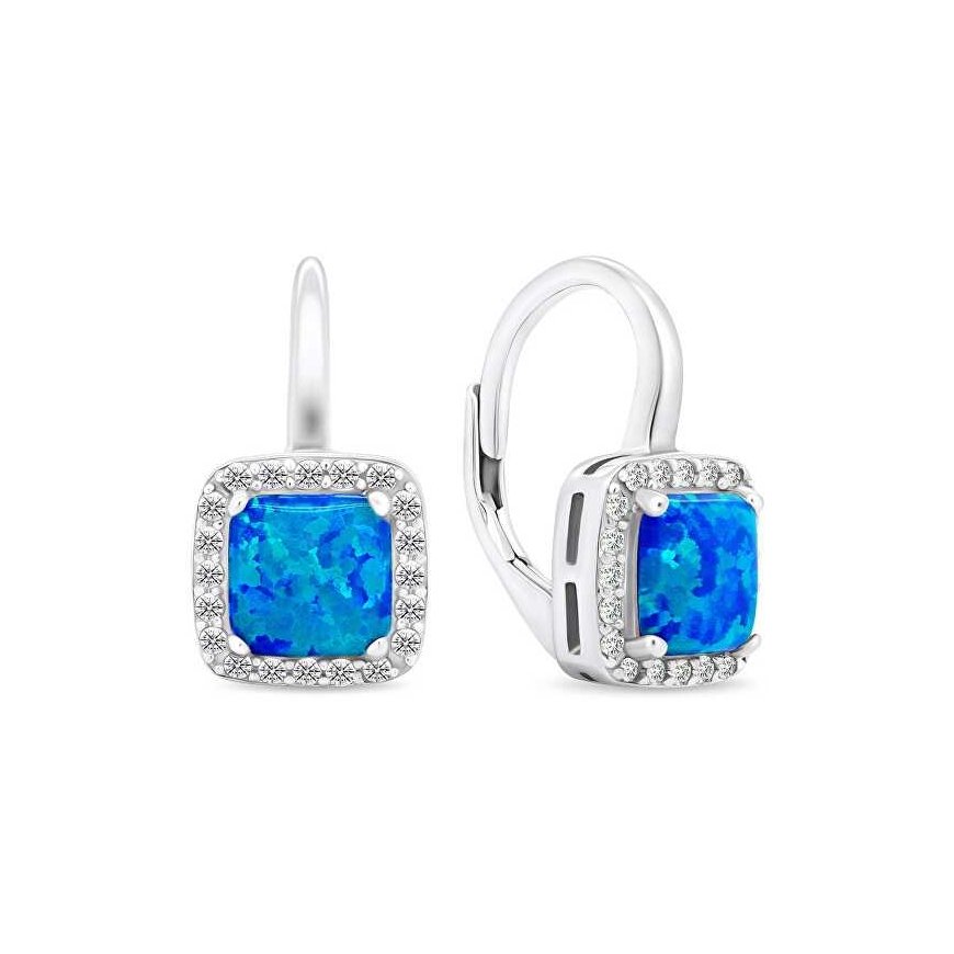 Brilio Silver Brilio Silver Elegant silver earrings with synthetic opals EA366WB