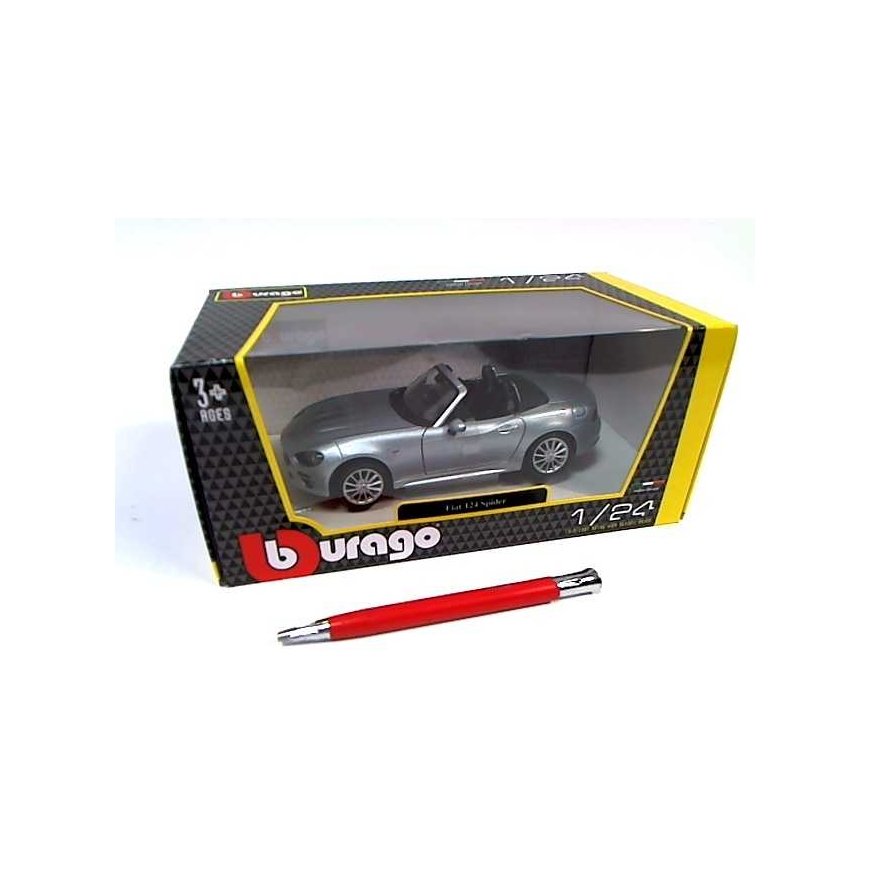 Bburago BBU 1:24 Fiat 124 Spider Raudona 21083RD 10831 – 2