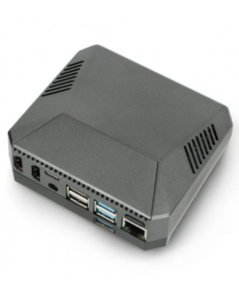 Argon40 alumiinikotelo Raspberry Pi 4B:lle tuulettimella - Argon ONE M.2 - harmaa