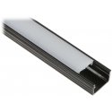 TST-PROFIILI LAMPPULLA LED-NAISTOILLE PR-LED/SB2/2M YLÄASENNETTU MUSTA TST-PROFIILI LAMPPULLA LED-NAISTOILLE PR-LED/SB2/2M YLÄASENNETTU MUSTA