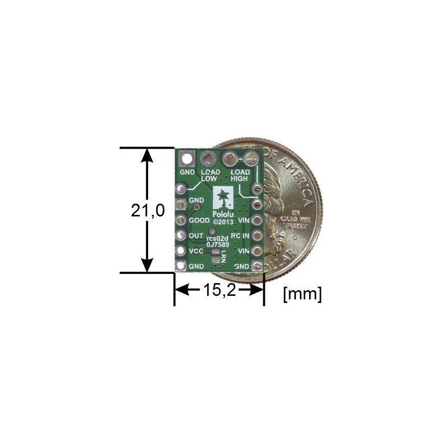 RC switch with MOSFET 30V/15A transistor, Pololu 2803 – 4