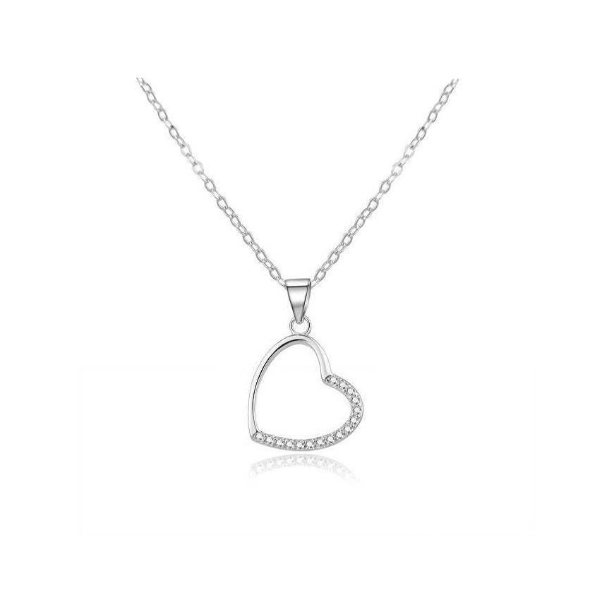 Beneto Gentle silver necklace with heart AGS977/47