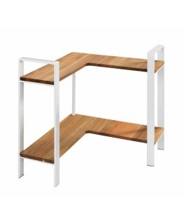 WENKO 53025100 riiul Nurgariiul Eraldiseisev Metall, Puit Valge, Puit