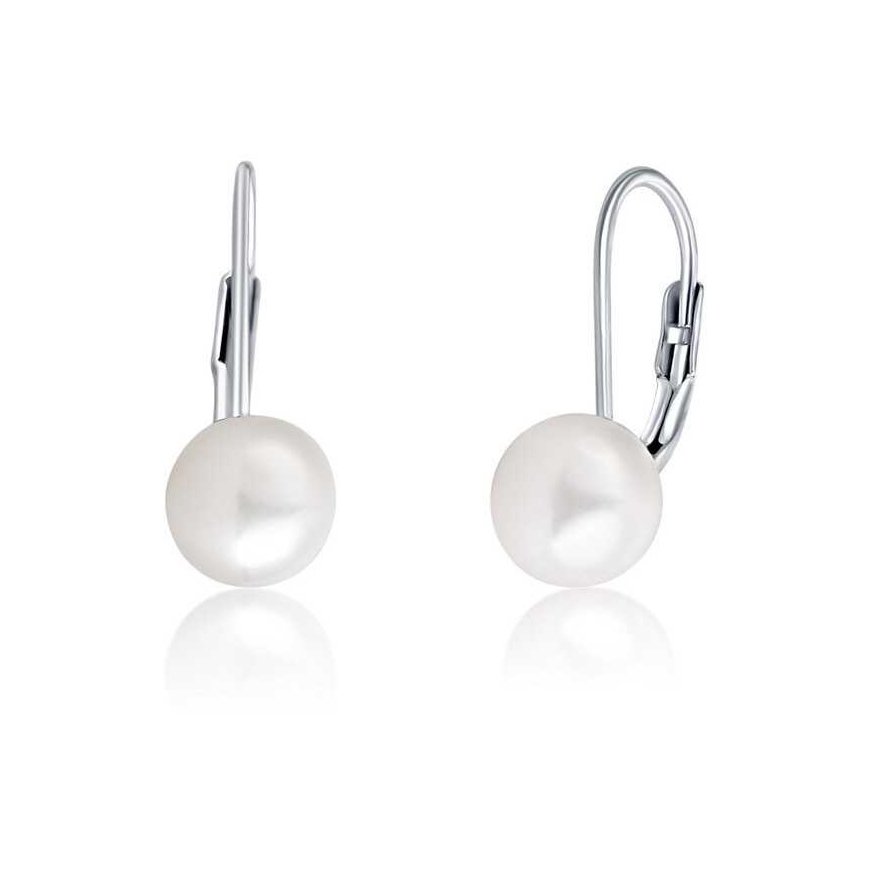 JVD Silver earrings with real pearls SVLE0476XD2P1