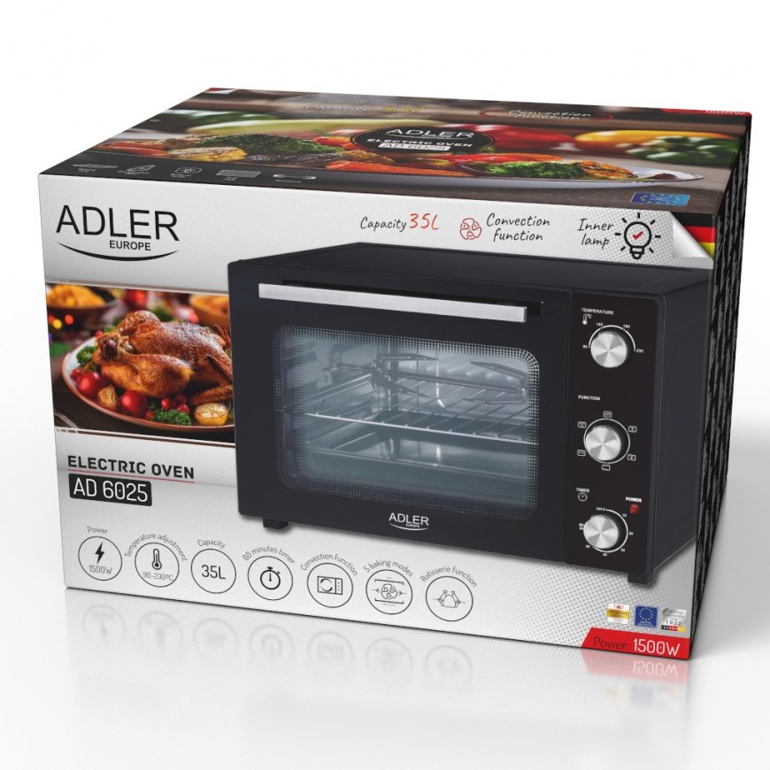 Adler Electric oven | AD 6025 | 35 L | 1500 W | – 2