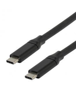 Deltaco 1902487 USB кабель USB 3.2 Gen 1 (3.1 Gen 1) 5 m USB C Черный