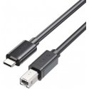 Unitek kabel do drukarki USB C na USB B 2.0 czarny 5m Unitek kabel do drukarki USB C na USB B 2.0 czarny 5m