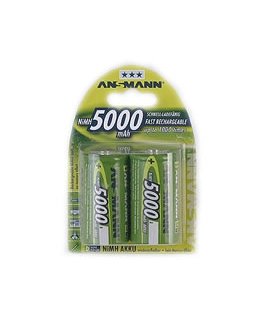 Ansmann Blister 2 X Akku NiMH Mono/D 5000 mAh D / HR20 Nikkelimetallihybridi (NiMH)