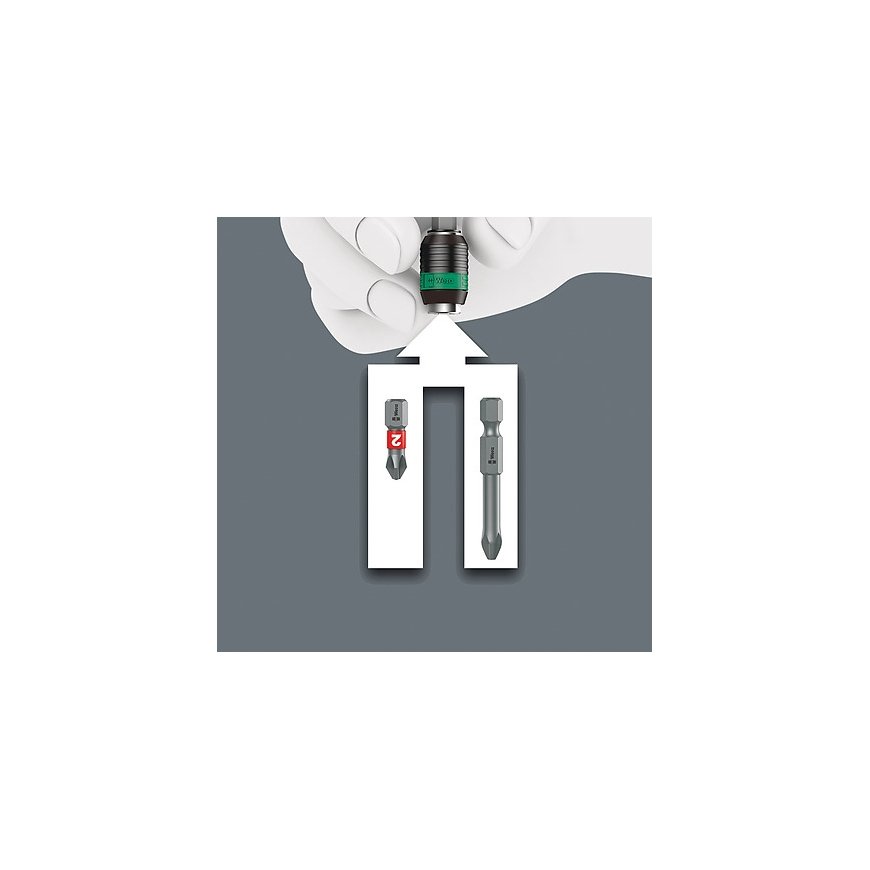 Wera 05052503001 ruuvimeisselin teräkotelo Ruostumaton teräs 25,4 / 4 mm (1 / 4") 1 kpl – 4