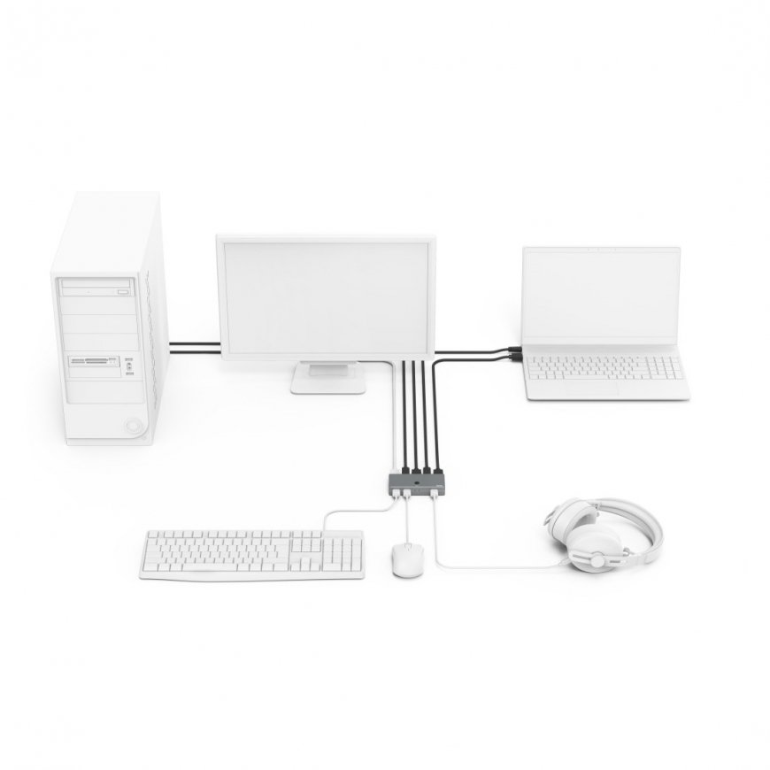 Hama 00200135 KVM-lüliti Metallik – 3