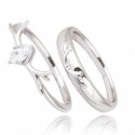 Beneto Minimalist Silver Twisted Ring AGG315L Beneto Minimalist Silver Twisted Ring AGG315L