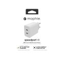 mophie Accessories Wall Adapter-USB-C-PD-DUAL-45W-GAN-White-EU(2xUSBC) mophie Accessories Wall Adapter-USB-C-PD-DUAL-45W-GAN-White-EU(2xUSBC)