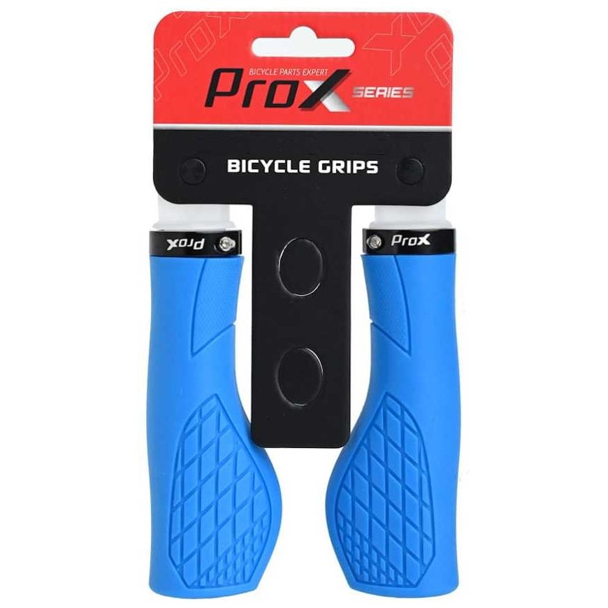 Handlebar grips ProX GP-35 130mm Ergo Lock-on blue – 2