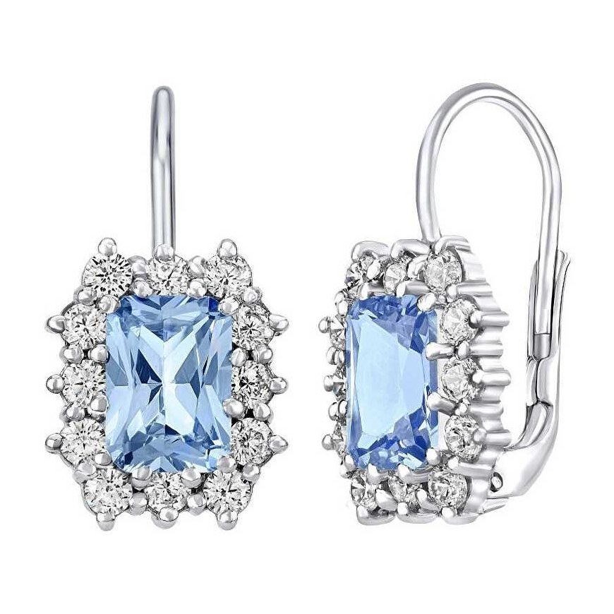Silvego Silver earrings with synthetic topaz