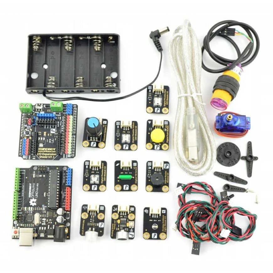 DFRobot Gravity StarterKit - startinis rinkinys su DFRduino Uno – 2