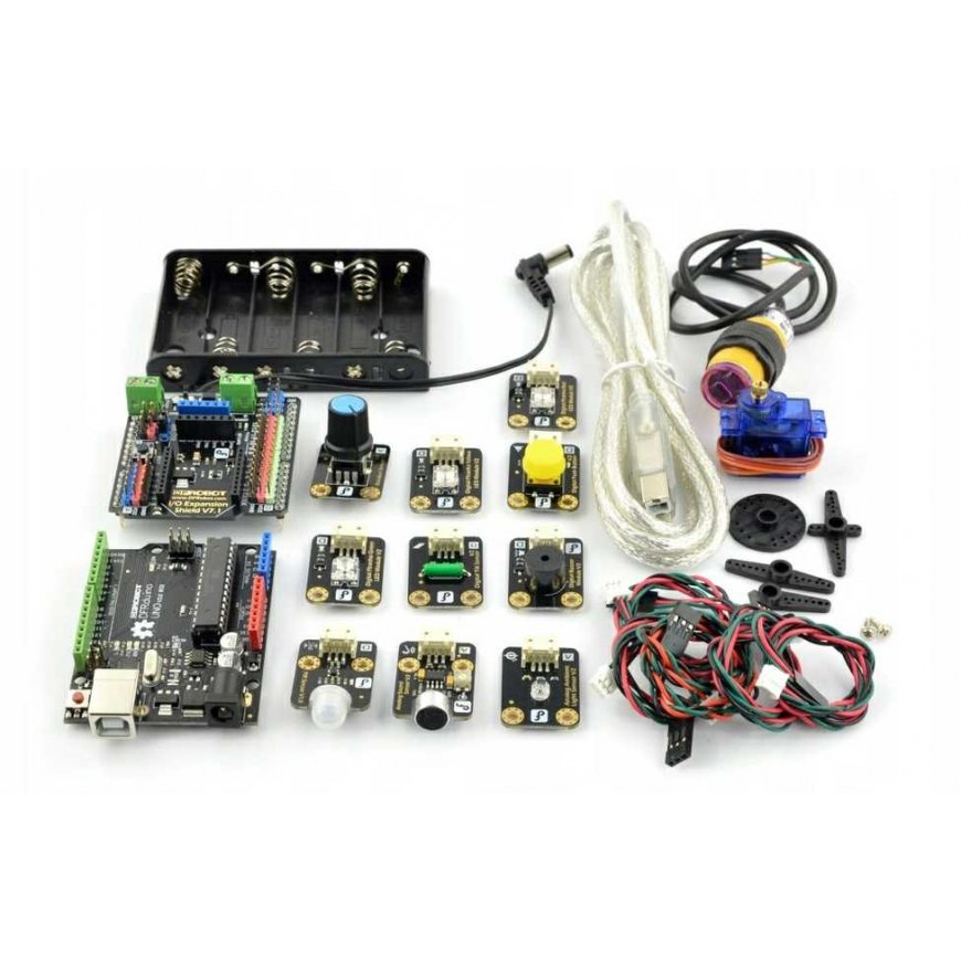 DFRobot Gravity StarterKit - startinis rinkinys su DFRduino Uno – 4