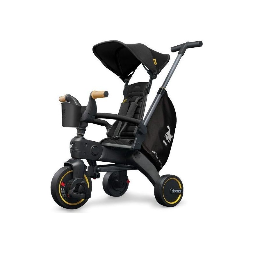 Doona Liki S5 5in1 Folding Tricycle + Cup Holder - Black