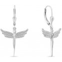 Brilio Silver Silver dangling earrings Angels EA947W Brilio Silver Silver dangling earrings Angels EA947W