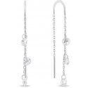 Brilio Silver Brilio Silver Decent chain earrings with zircons EA895W