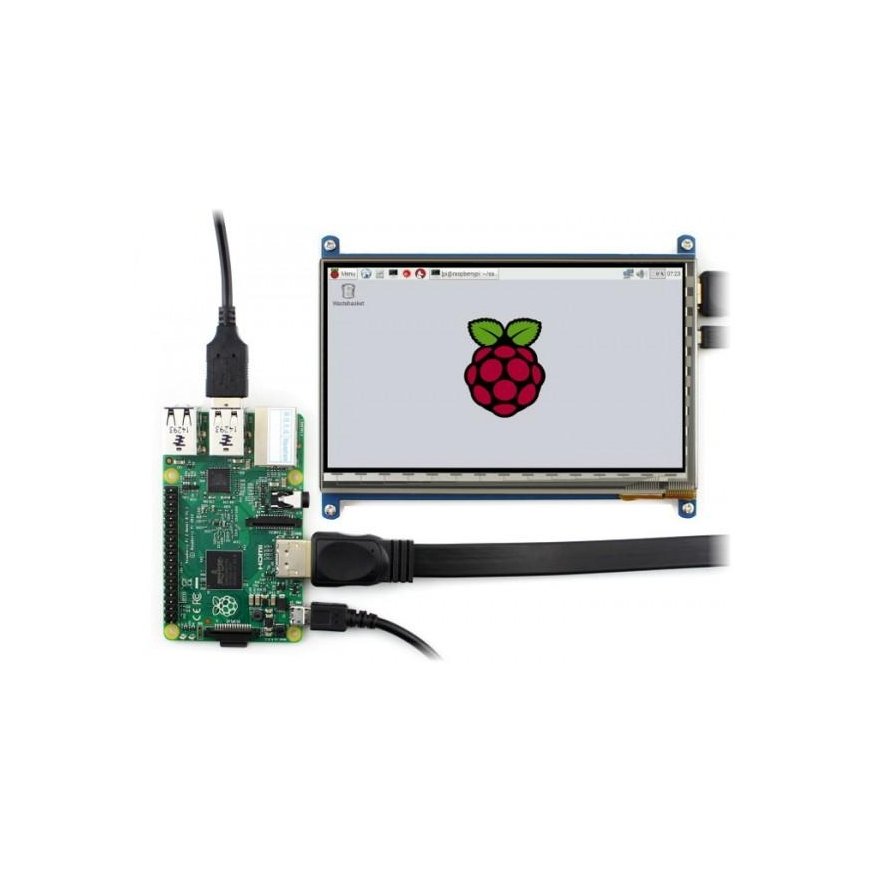 Waveshare Capacitive Touch Screen for Raspberry Pi Microcomputer - LCD IPS 7 – 2
