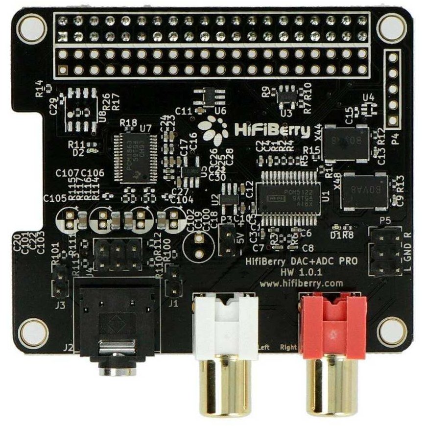 HiFiBerry DAC+ ADC Pro, garso plokštė, skirta Raspberry Pi 4B/3B+/3B – 2