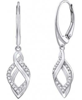 Silvego Elegant hopeiset korvakorut zirkoneilla Eria FW9671E