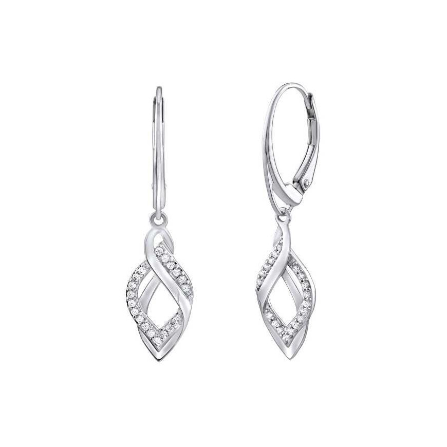 Silvego Elegant hopeiset korvakorut zirkoneilla Eria FW9671E