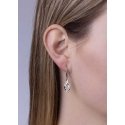 Silvego Elegant hopeiset korvakorut zirkoneilla Eria FW9671E