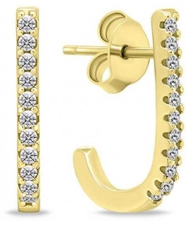 Brilio Silver Brilio Silver Original gold-plated earrings with zircons EA618Y