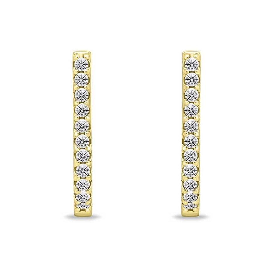 Brilio Silver Brilio Silver Original gold-plated earrings with zircons EA618Y – 2
