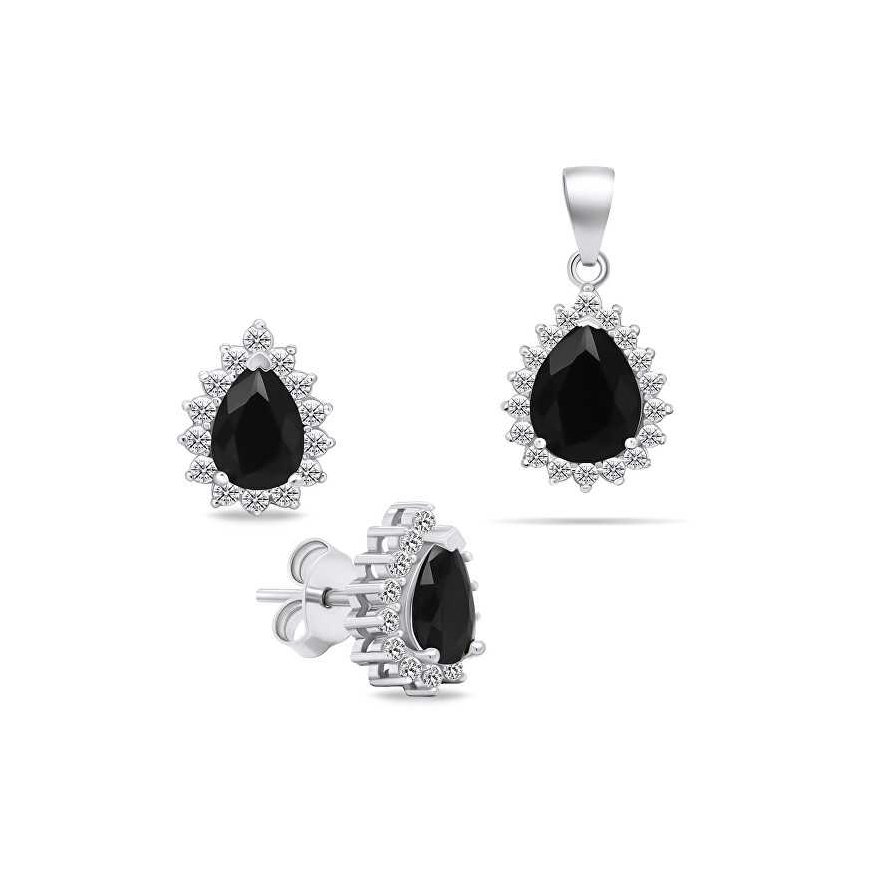 Brilio Silver Brilio Silver charming Silver jewelry set with zircons SET226WBC (earrings, pendant)
