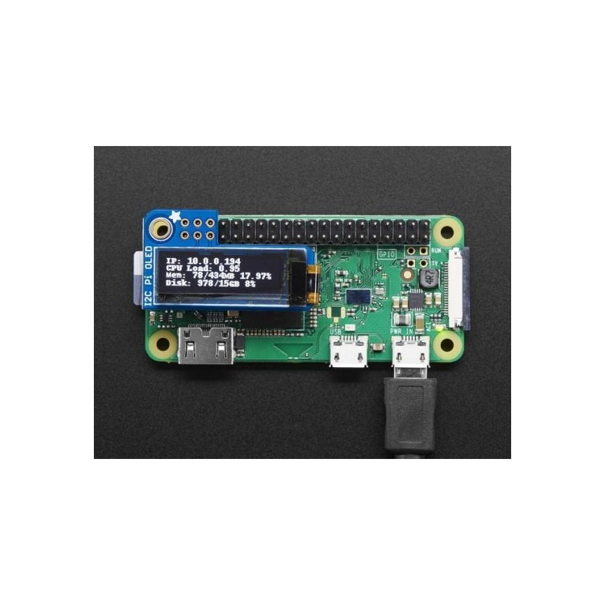 Adafruit PiOLED Display for Raspberry Pi Microcomputer - I2C 0.9'' – 2