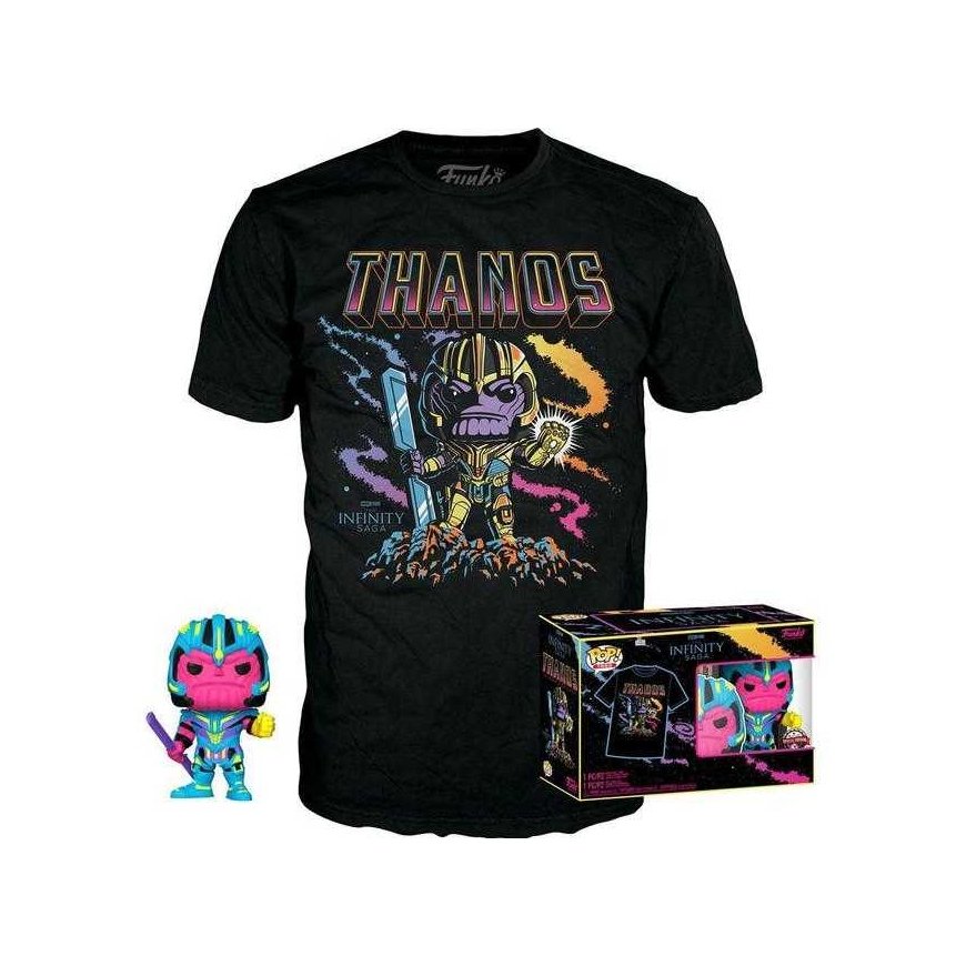 Figure Funko! POP AND TEE Marvel Thanos (BKLT) L