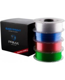 PrimaCreator EasyPrint PETG Value Pack – 1.75mm – 4 x 500g (total 2kg) – clear, pink, light blue, green