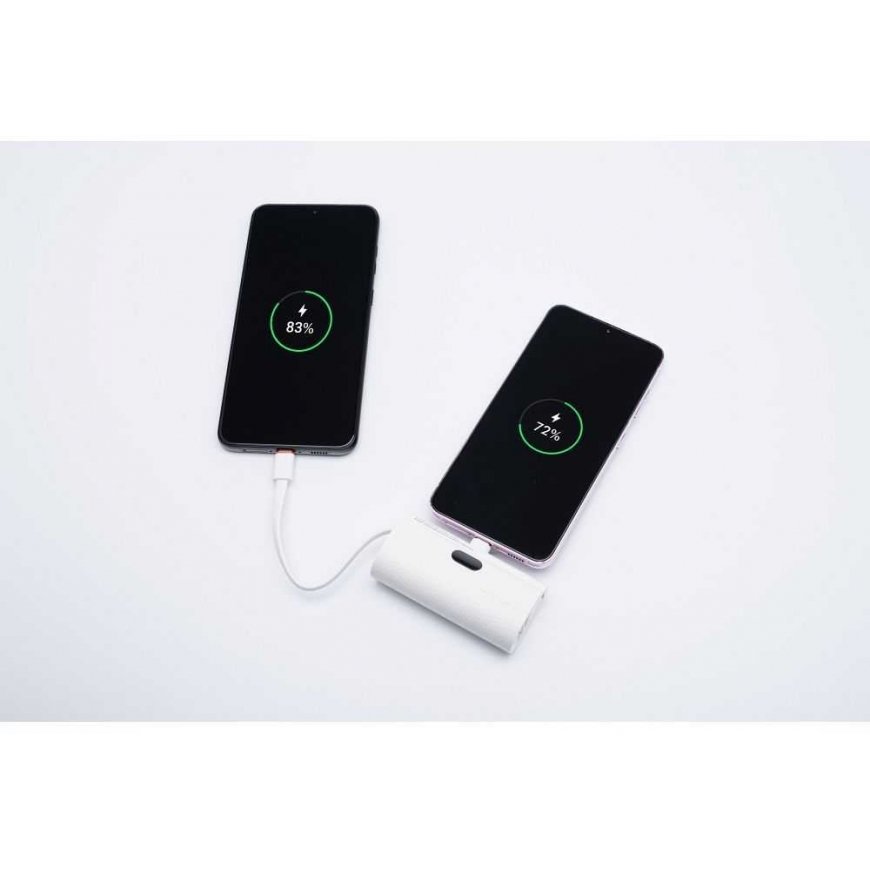 FORCELL F-ENERGY power plug F5K3 power bank with built-in connector Type C PD 20W 5000 mAh white – 5