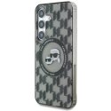 Karl Lagerfeld Button Karl&Choupette Heads On KL Pattern MagSafe Samsung Galaxy S25 dėklas telefonui juodos spalvos Karl Lagerfeld Button Karl&Choupette Heads On KL Pattern MagSafe Samsung Galaxy S25 dėklas telefonui juodos spalvos