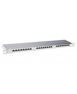 Solarix Patch skydelis 24xRJ45 CAT6 STP su rišimo juostele 0,5U SX24HD-6-STP-SL