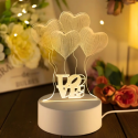 Extralink Home | Four 3D Hearts Bedside Lamp | Optical Illusion for Bedroom USB Extralink Home | Four 3D Hearts Bedside Lamp | Optical Illusion for Bedroom USB