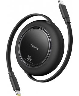 Cable USB C - USB C plugs 100W 1.5m retractable black Free2Pull BASEUS