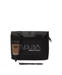 10 Set Nouba: Nouba, Eyebrow + Nouba, Eyebrow Gel, 7 ml + Textile Makeup Bag, Black