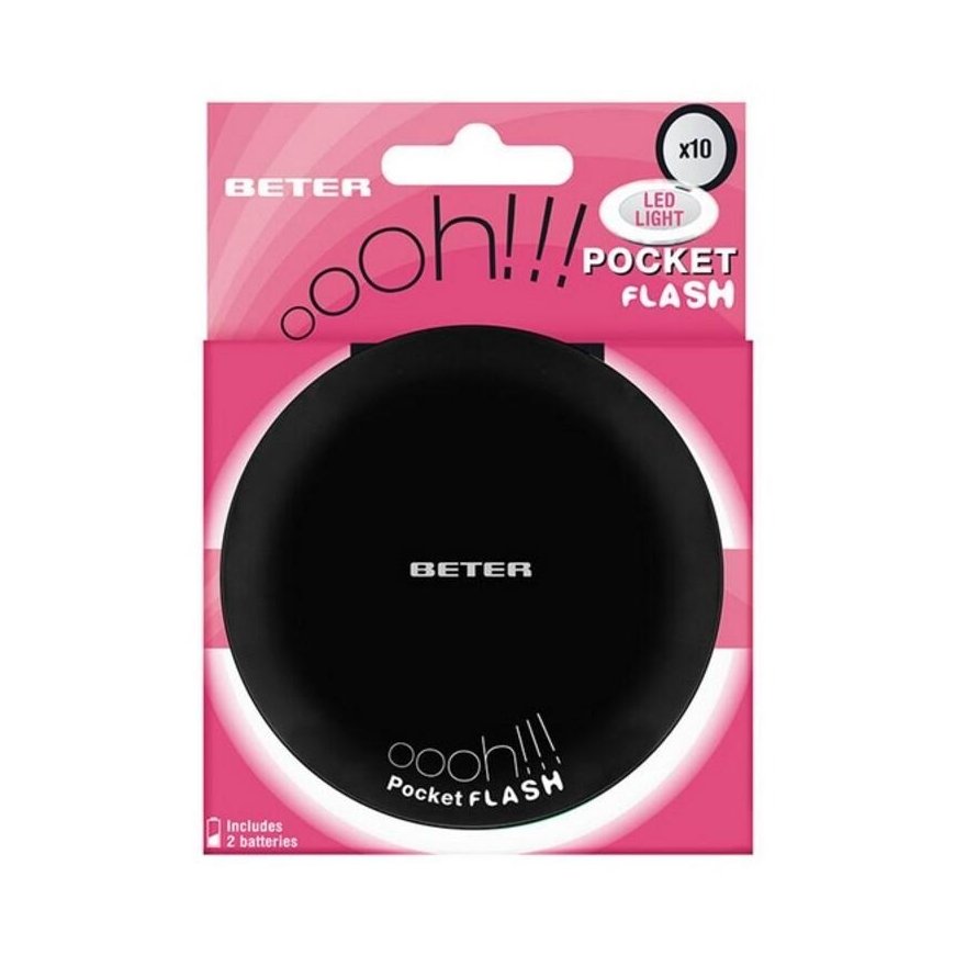 Beter Better Wow! Two-way mirror with LED light x10 Black – 2
