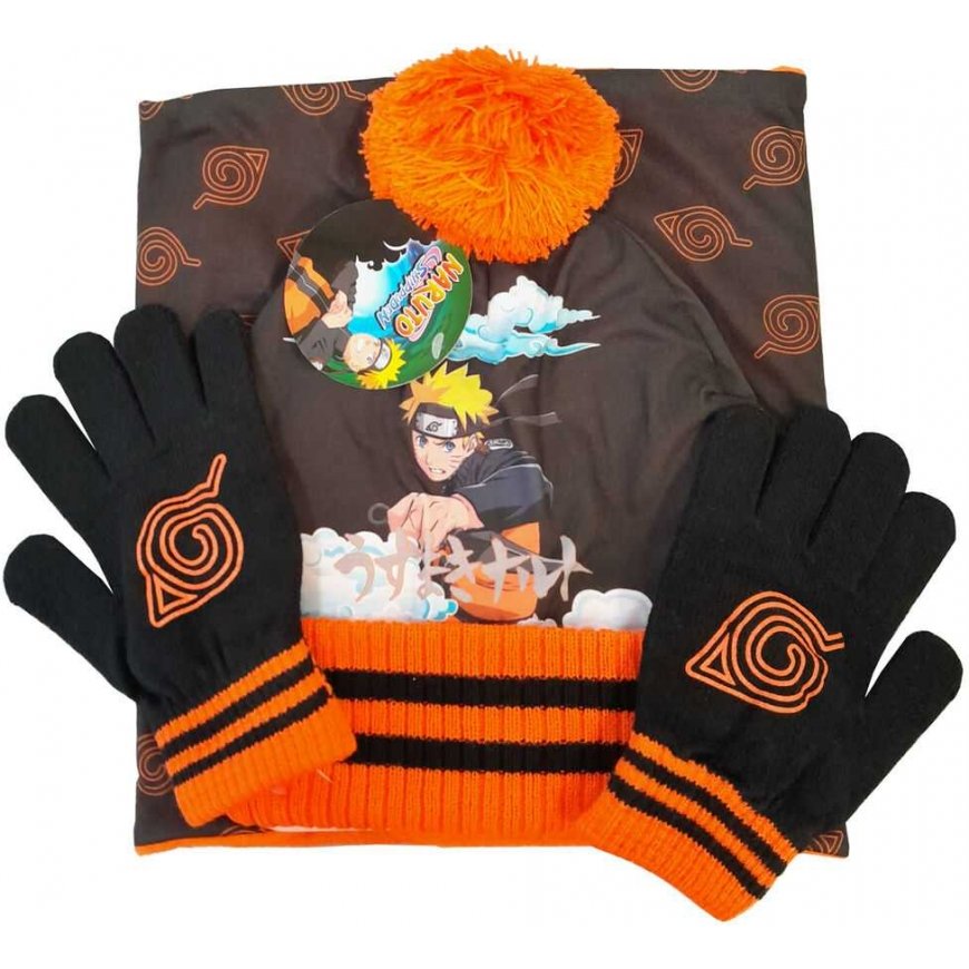 PIERROT Naruto snood, hat and gloves