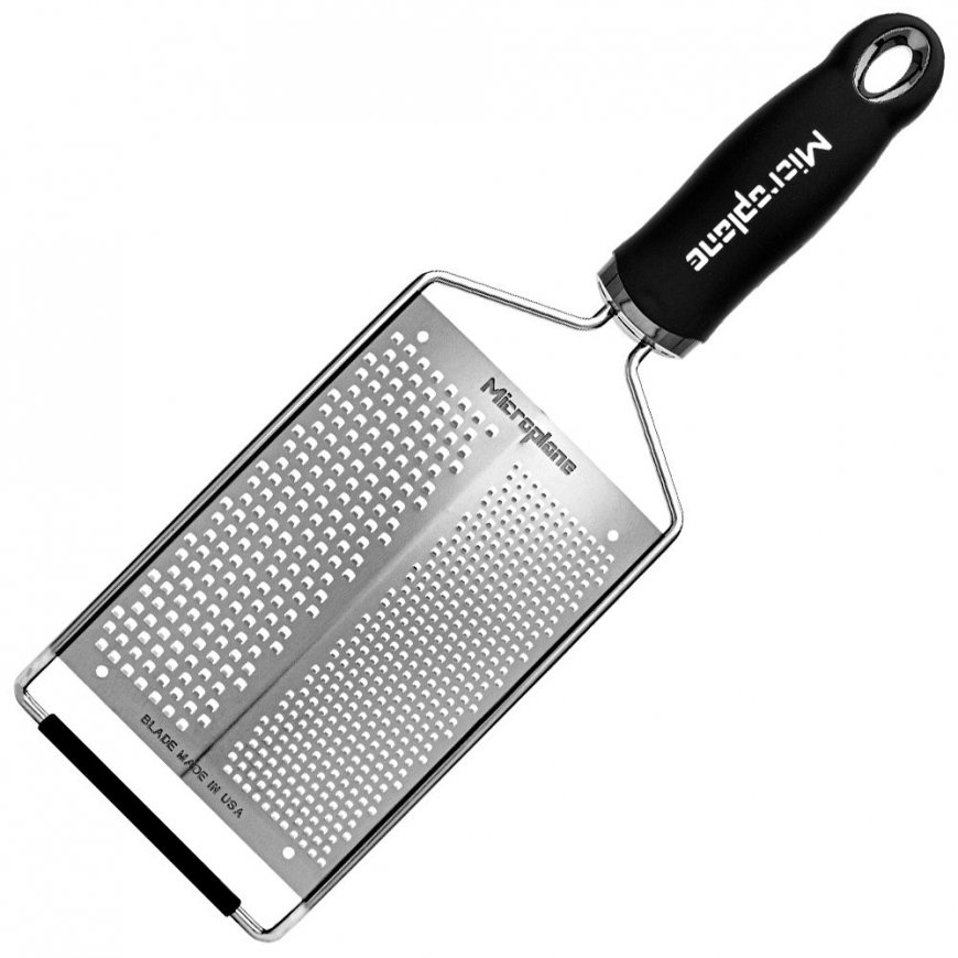 Microplane 45022 Käsitsi kasutatav riiv ja spiraalitaja Lame riiv Must, Roostevaba teras