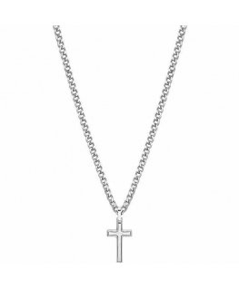 Brosway Fashionable steel necklace with cross inlay BIK10