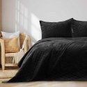 Päiväpeite LAILA väri musta plain style glamour materiaalityyppi - tekstiili sametti, polyesteri 260x280 AmeliaHome Päiväpeite LAILA väri musta plain style glamour materiaalityyppi - tekstiili sametti, polyesteri 260x280 AmeliaHome