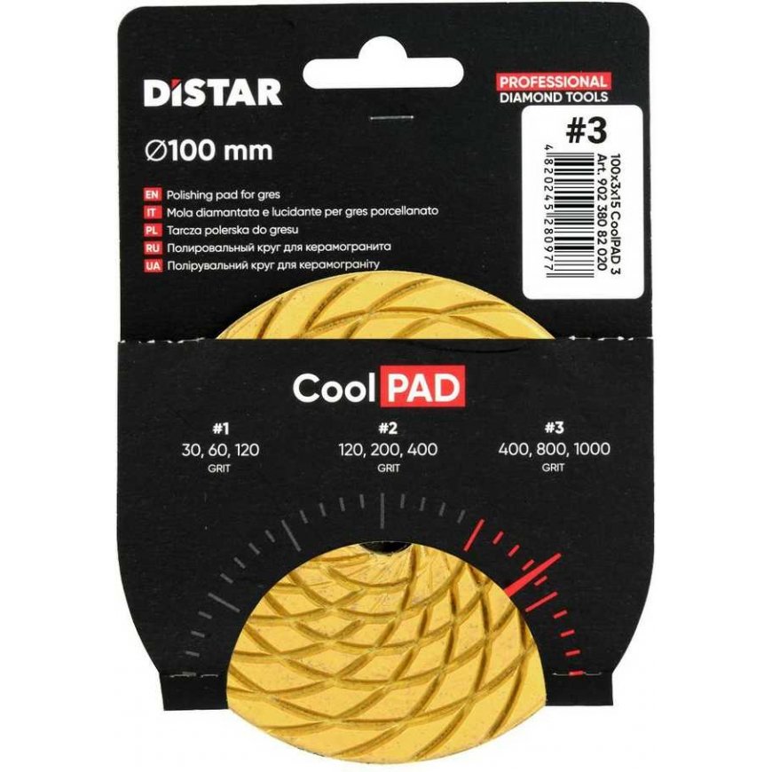 DISTAR DYSK DIAMENTOWY POLERSKI COOLPAD Nr.3 100mm – 2