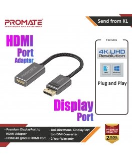 Promate MediaLink-DP Adapter DisplayPort to HDMI 4K@60Hz
