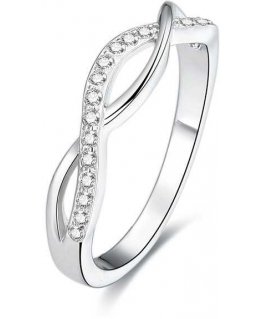 Beneto Silver sormus kristalleilla AGG190
